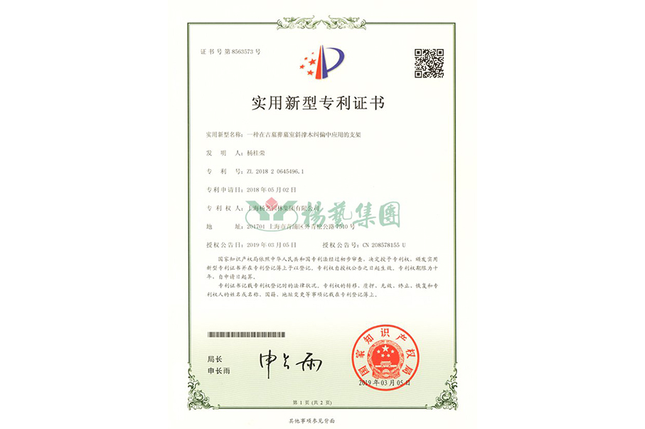 适用新型专利：一种在古墓葬墓室斜撑木纠偏中